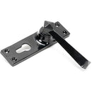 From The Anvil - Straight Lever Euro Lock Set - Black - 45759 - Choice Handles