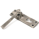 From The Anvil - Straight Lever Euro Lock Set - Antique Pewter - 45760 - Choice Handles