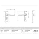 From The Anvil - Straight Lever Euro Lock Set - Polished Brass - 45761 - Choice Handles