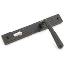 From The Anvil - Hammered Newbury Slimline Espag. Lock Set - Aged Bronze - 45773 - Choice Handles