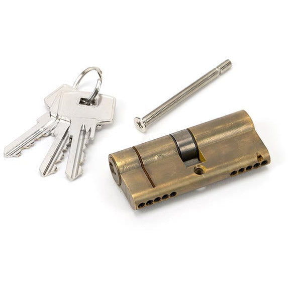 From The Anvil - 35/35 5pin Euro Cylinder - Aged Brass - 45807 - Choice Handles