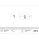 From The Anvil - 45/45 5pin Euro Cylinder - Polished Bronze - 45817 - Choice Handles