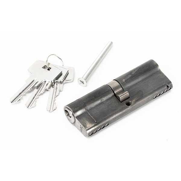 From The Anvil - 45/45 5pin Euro Cylinder - Pewter Patina - 45818 - Choice Handles