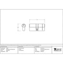 From The Anvil - 35/35 5pin Euro Cylinder KA - Aged Brass - 45827 - Choice Handles