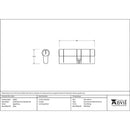 From The Anvil - 35/45 5pin Euro Cylinder KA - Aged Brass - 45835 - Choice Handles