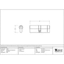 From The Anvil - 45/45 5pin Euro Cylinder KA - Aged Brass - 45839 - Choice Handles