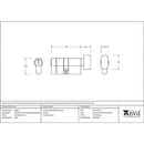 From The Anvil - 30/30 5pin Euro Cylinder/Thumbturn - Polished Bronze - 45841 - Choice Handles