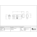 From The Anvil - 35/35 5pin Euro Cylinder/Thumbturn - Pewter Patina - 45846 - Choice Handles