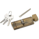 From The Anvil - 40/40 5pin Euro Cylinder/Thumbturn - Aged Brass - 45851 - Choice Handles
