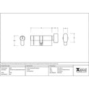 From The Anvil - 35/35 5pin Euro Cylinder/Thumbturn KA - Pewter Patina - 45870 - Choice Handles