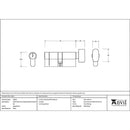 From The Anvil - 35/35 5pin Euro Cylinder/Thumbturn KA - Aged Brass - 45871 - Choice Handles