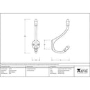 From The Anvil - Hat & Coat Hook - Satin Chrome - 45911 - Choice Handles