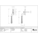 From The Anvil - Hammered Newbury Espag - LH - Aged Brass - 45914 - Choice Handles