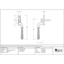 From The Anvil - Hammered Newbury Espag - RH - Aged Brass - 45915 - Choice Handles