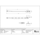 From The Anvil - 12" Avon Stay - Polished Bronze - 45928 - Choice Handles