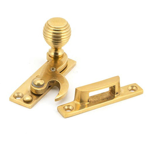 From The Anvil - Beehive Sash Hook Fastener - Polished Brass - 45935 - Choice Handles
