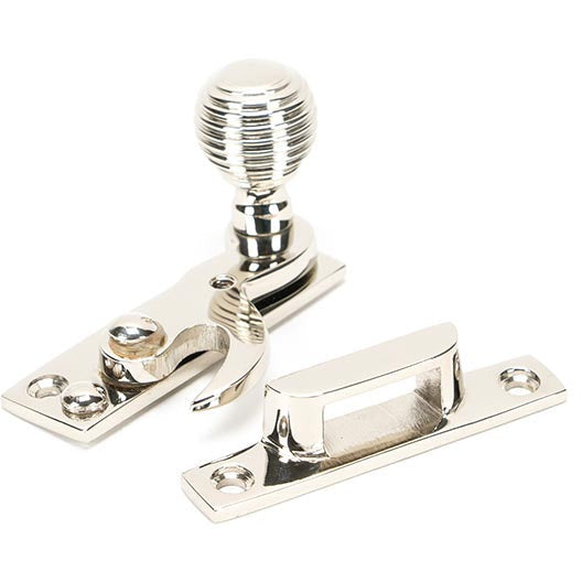From The Anvil - Beehive Sash Hook Fastener - Polished Nickel - 45937 - Choice Handles