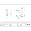 From The Anvil - Prestbury Sash Hook Fastener - Satin Chrome - 45941 - Choice Handles