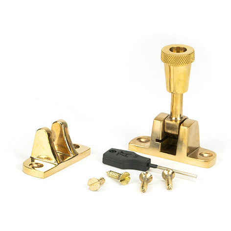 From The Anvil - Brompton Brighton Fastener (Radiused) - Polished Brass - 45942 - Choice Handles