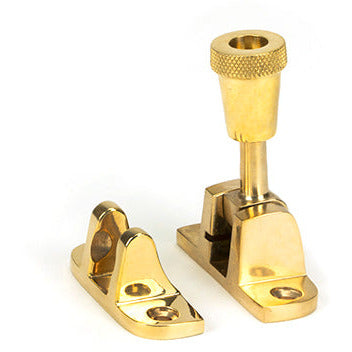 From The Anvil - Brompton Brighton Fastener (Radiused) - Polished Brass - 45942 - Choice Handles