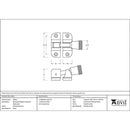 From The Anvil - Brompton Brighton Fastener (Radiused) - Polished Chrome - 45944 - Choice Handles