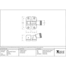 From The Anvil - Brompton Brighton Fastener (Radiused) - Satin Chrome - 45946 - Choice Handles