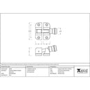 From The Anvil - Prestbury Brighton Fastener (Radiused) - Polished Nickel - 45948 - Choice Handles
