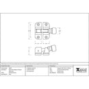 From The Anvil - Mushroom Brighton Fastener (Radiused) - Polished Chrome - 45959 - Choice Handles