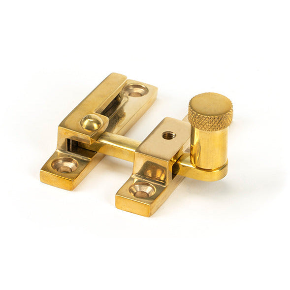 From The Anvil - Brompton Quadrant Fastener - Narrow - Polished Brass - 45982 - Choice Handles