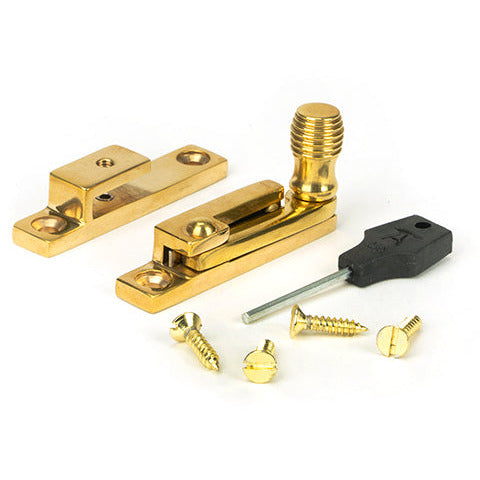 From The Anvil - Beehive Quadrant Fastener - Narrow - Polished Brass - 45992 - Choice Handles