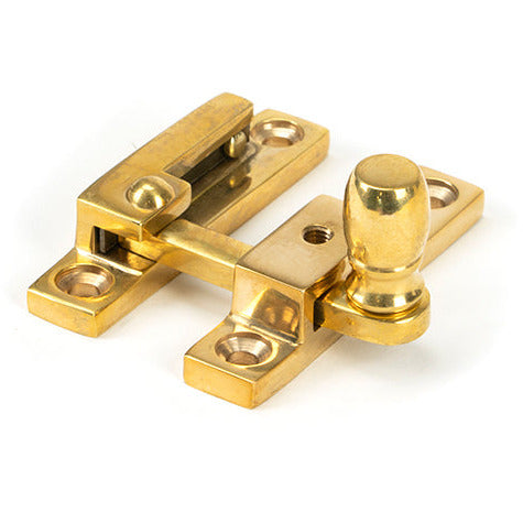 From The Anvil - Mushroom Quadrant Fastener - Narrow - Polished Brass - 45997 - Choice Handles