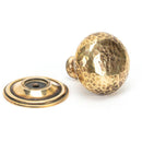 From The Anvil - Hammered Mushroom Cabinet Knob 38mm - Aged Brass - 46026 - Choice Handles