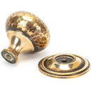 From The Anvil - Hammered Mushroom Cabinet Knob 38mm - Aged Brass - 46026 - Choice Handles