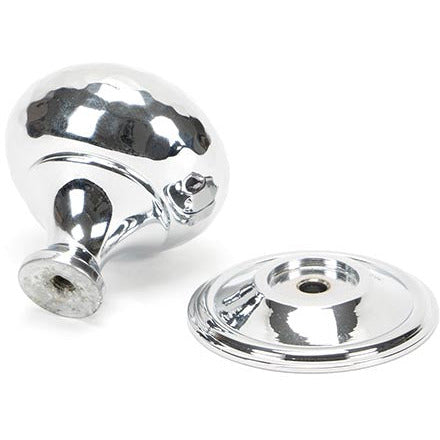From The Anvil - Hammered Mushroom Cabinet Knob 38mm - Polished Chrome - 46028 - Choice Handles