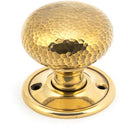 From The Anvil - Hammered Mushroom Mortice/Rim Knob Set - Aged Brass - 46031 - Choice Handles
