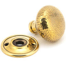 From The Anvil - Hammered Mushroom Mortice/Rim Knob Set - Aged Brass - 46031 - Choice Handles