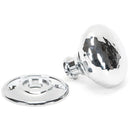 From The Anvil - Hammered Mushroom Mortice/Rim Knob Set - Polished Chrome - 46033 - Choice Handles