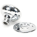 From The Anvil - Hammered Mushroom Mortice/Rim Knob Set - Polished Chrome - 46033 - Choice Handles