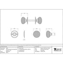 From The Anvil - Hammered Mushroom Mortice/Rim Knob Set - Aged Bronze - 46034 - Choice Handles