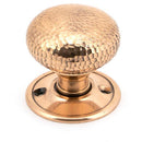 From The Anvil - Hammered Mushroom Mortice/Rim Knob Set - Polished Bronze - 46035 - Choice Handles