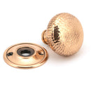 From The Anvil - Hammered Mushroom Mortice/Rim Knob Set - Polished Bronze - 46035 - Choice Handles
