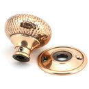 From The Anvil - Hammered Mushroom Mortice/Rim Knob Set - Polished Bronze - 46035 - Choice Handles