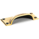 From The Anvil - Hammered Art Deco Drawer Pull - Aged Brass - 46036 - Choice Handles