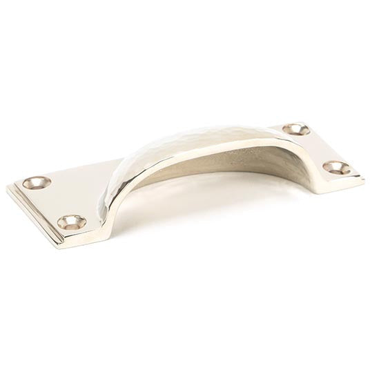 From The Anvil - Hammered Art Deco Drawer Pull - Polished Nickel - 46037 - Choice Handles