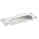 From The Anvil - Hammered Art Deco Drawer Pull - Polished Chrome - 46038 - Choice Handles