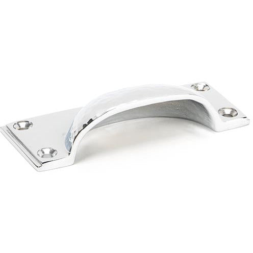 From The Anvil - Hammered Art Deco Drawer Pull - Polished Chrome - 46038 - Choice Handles