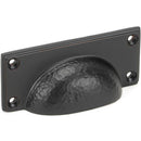From The Anvil - Hammered Art Deco Drawer Pull - Aged Bronze - 46039 - Choice Handles