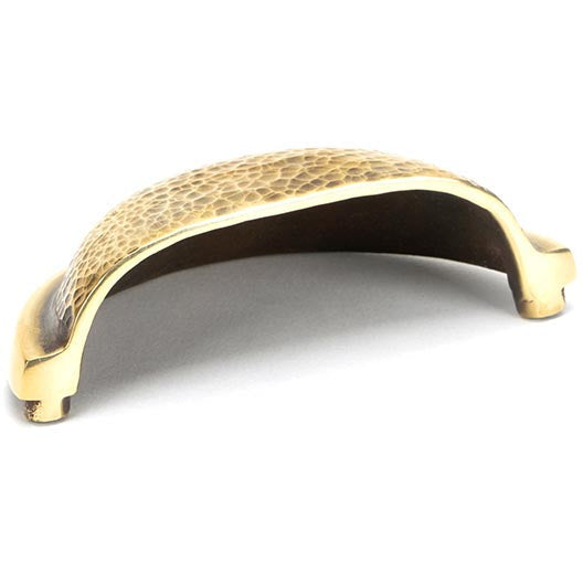 From The Anvil - Hammered Regency Concealed Drawer Pull - Aged Brass - 46041 - Choice Handles