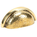 From The Anvil - Hammered Regency Concealed Drawer Pull - Aged Brass - 46041 - Choice Handles