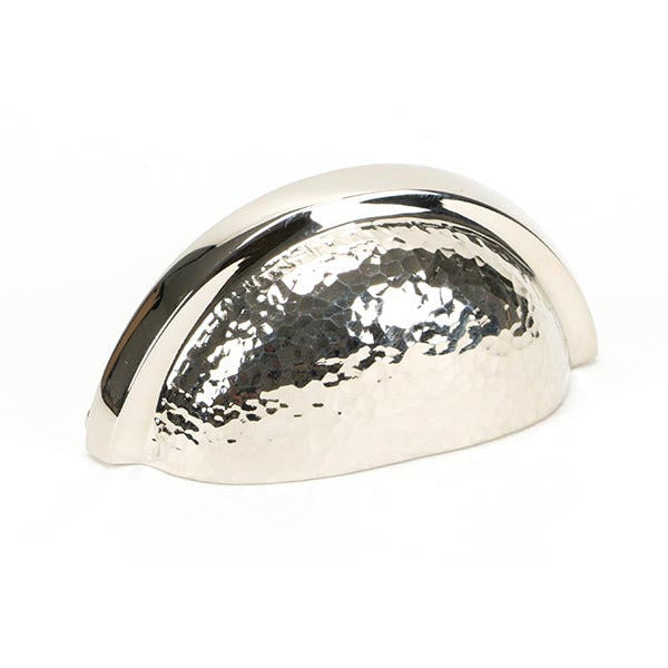 From The Anvil - Hammered Regency Concealed Drawer Pull - Polished Nickel - 46042 - Choice Handles